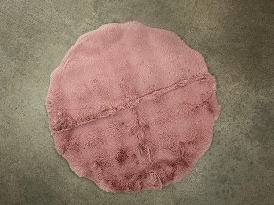 24” Pink Plush Rug with Non-Slip Grip Bottom