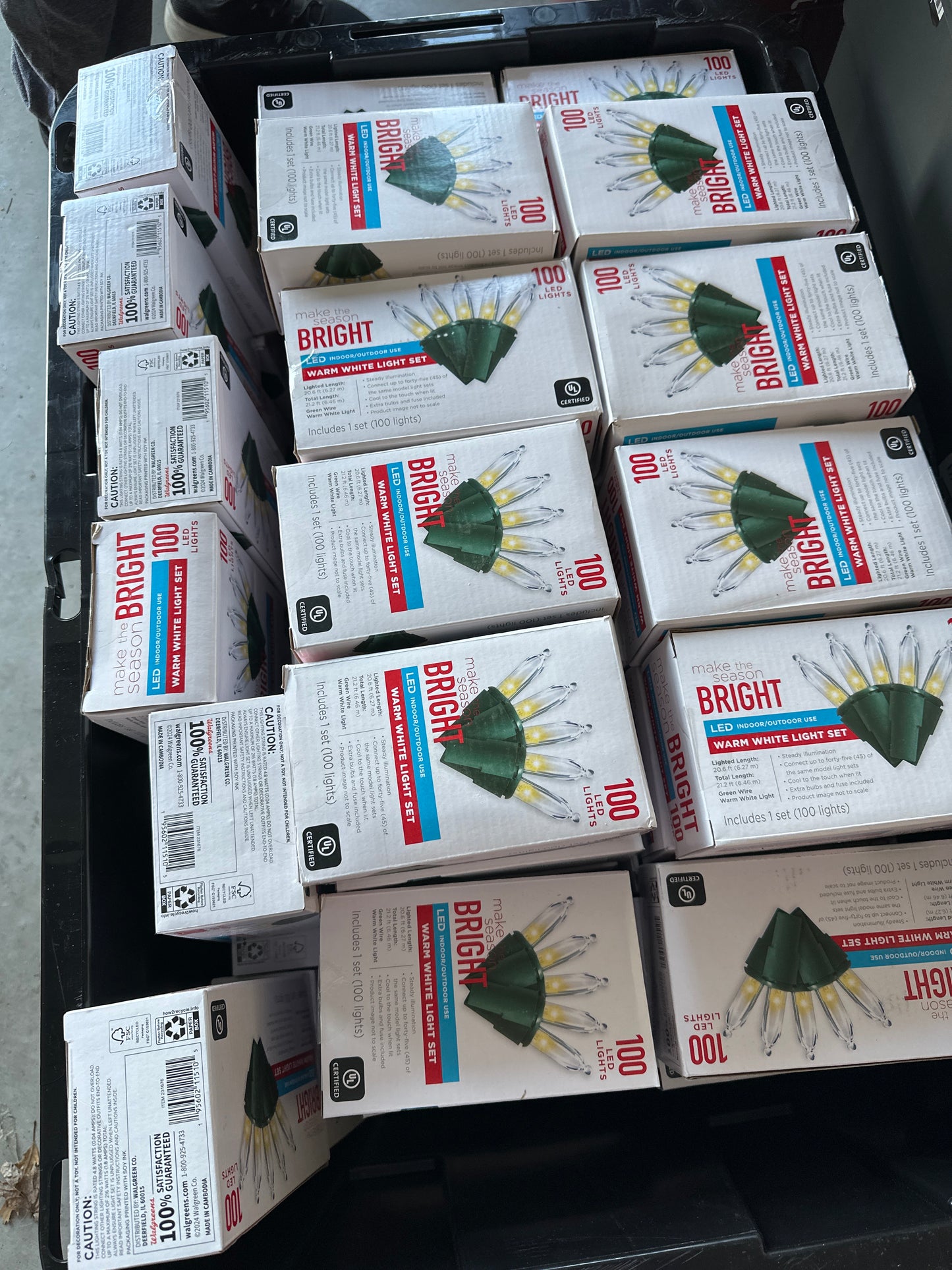 (80) Sets of Bright Warm White Lights - 100 lights