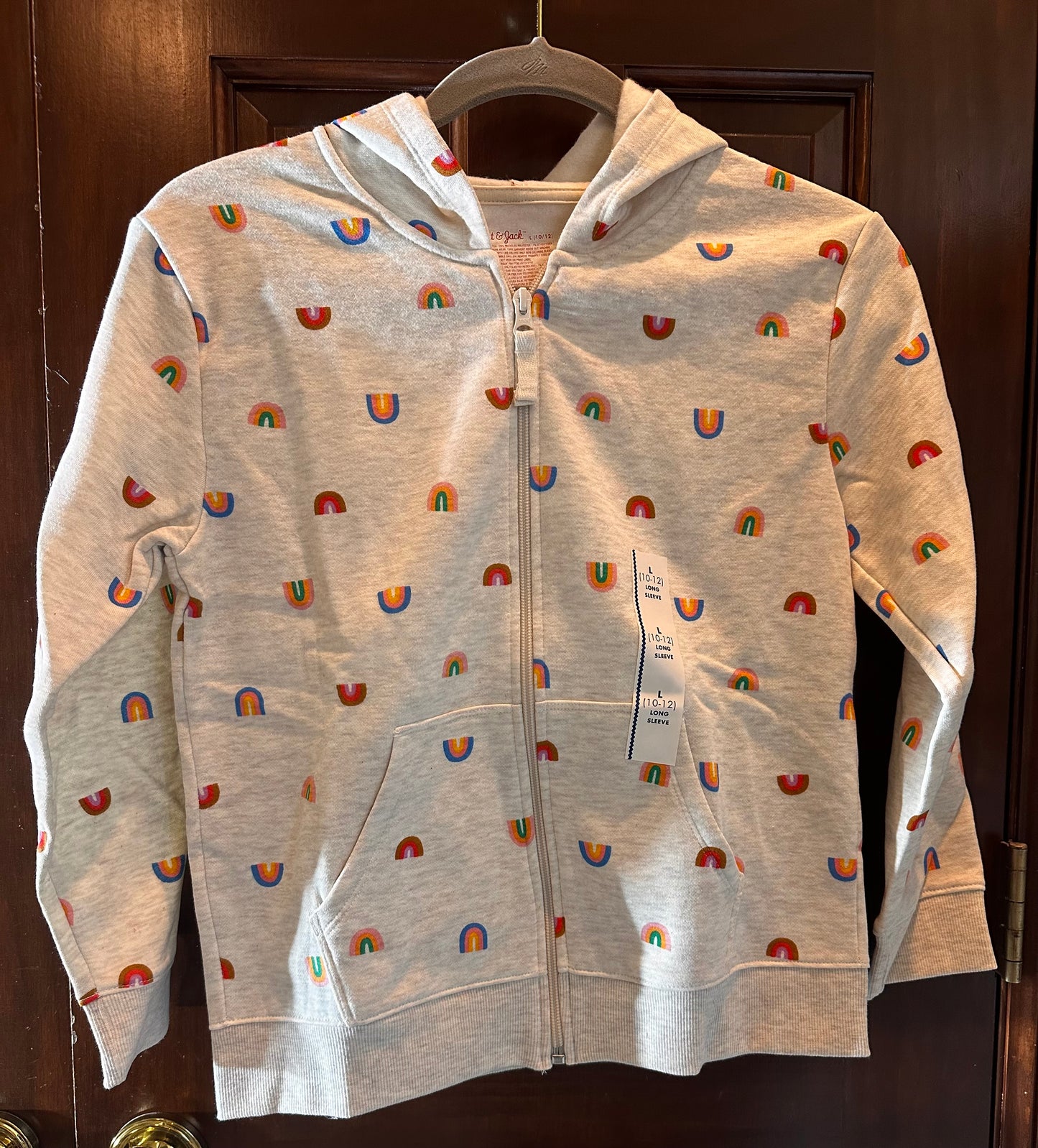 Cat n Jack Rainbow Zip Up Jacket Size L 10/12