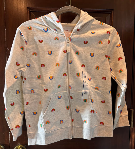 Cat n Jack Rainbow Zip Up Jacket Size L 10/12