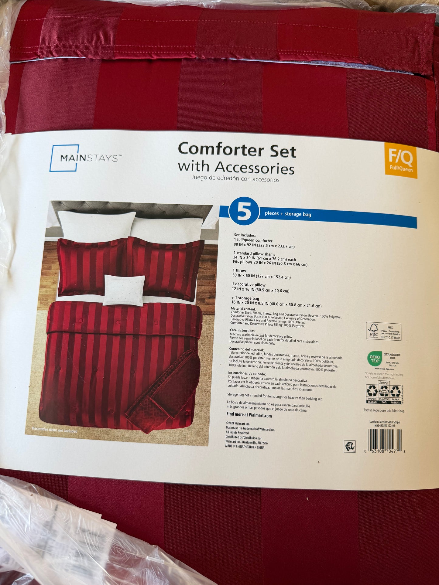 Mainstays Full/Queen 5 Piece Comforter Set