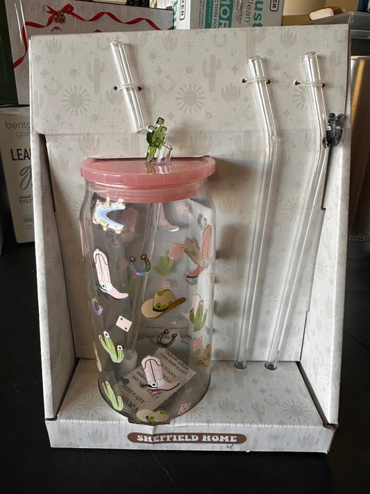 12 oz. Glass Tumbler - some straws are broken