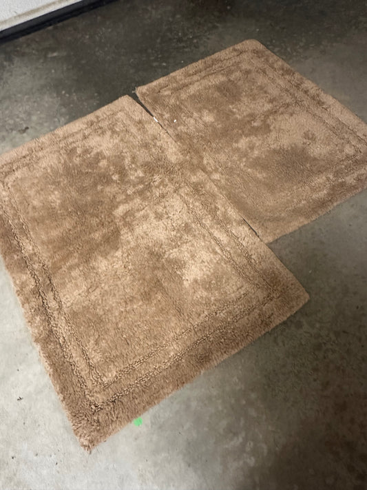 2 Piece Non-Slip Bottom Bathroom Rugs