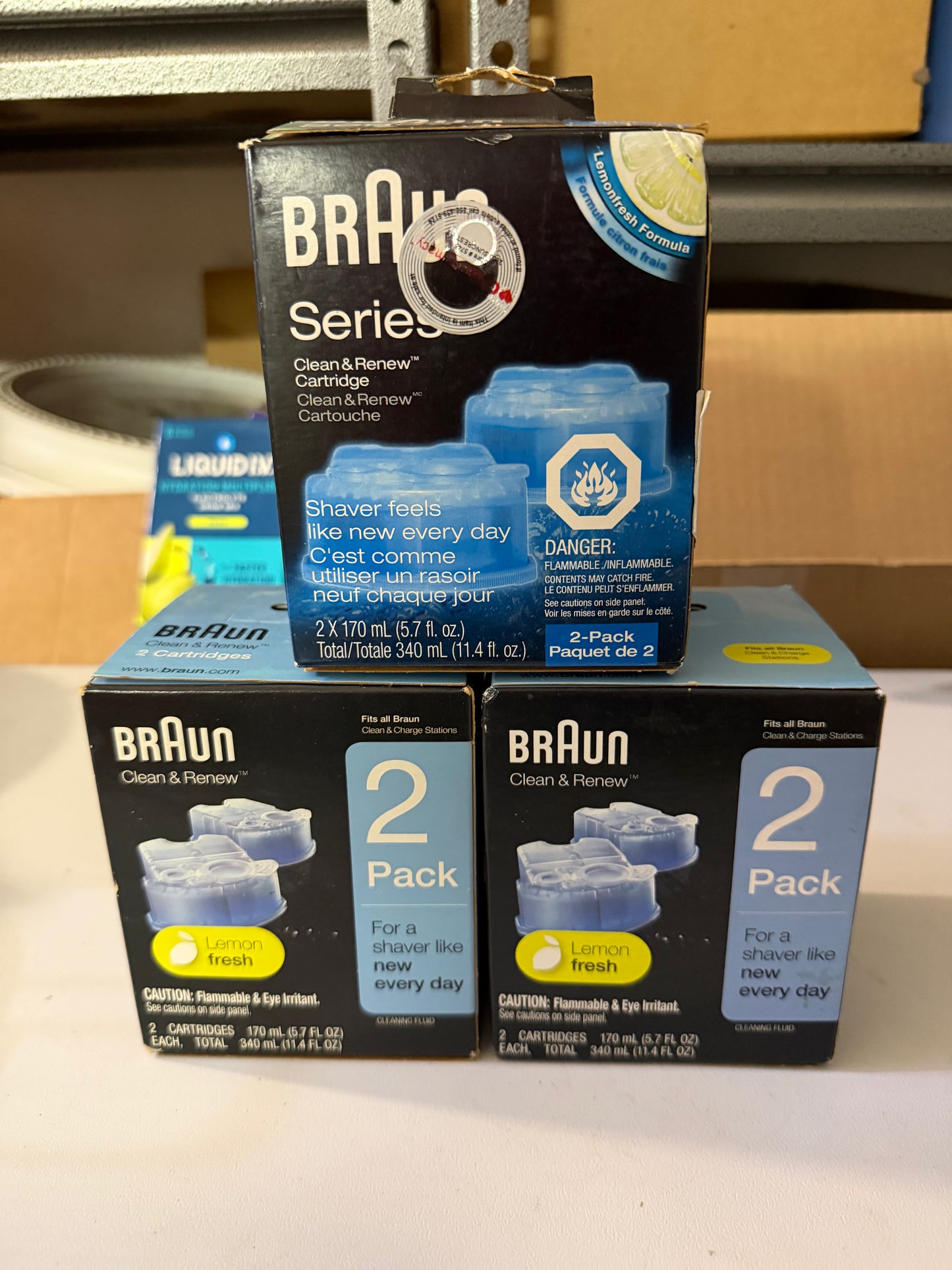 Lot of 3 Boxes of Braun Series Shaver Cartridge Cleaners