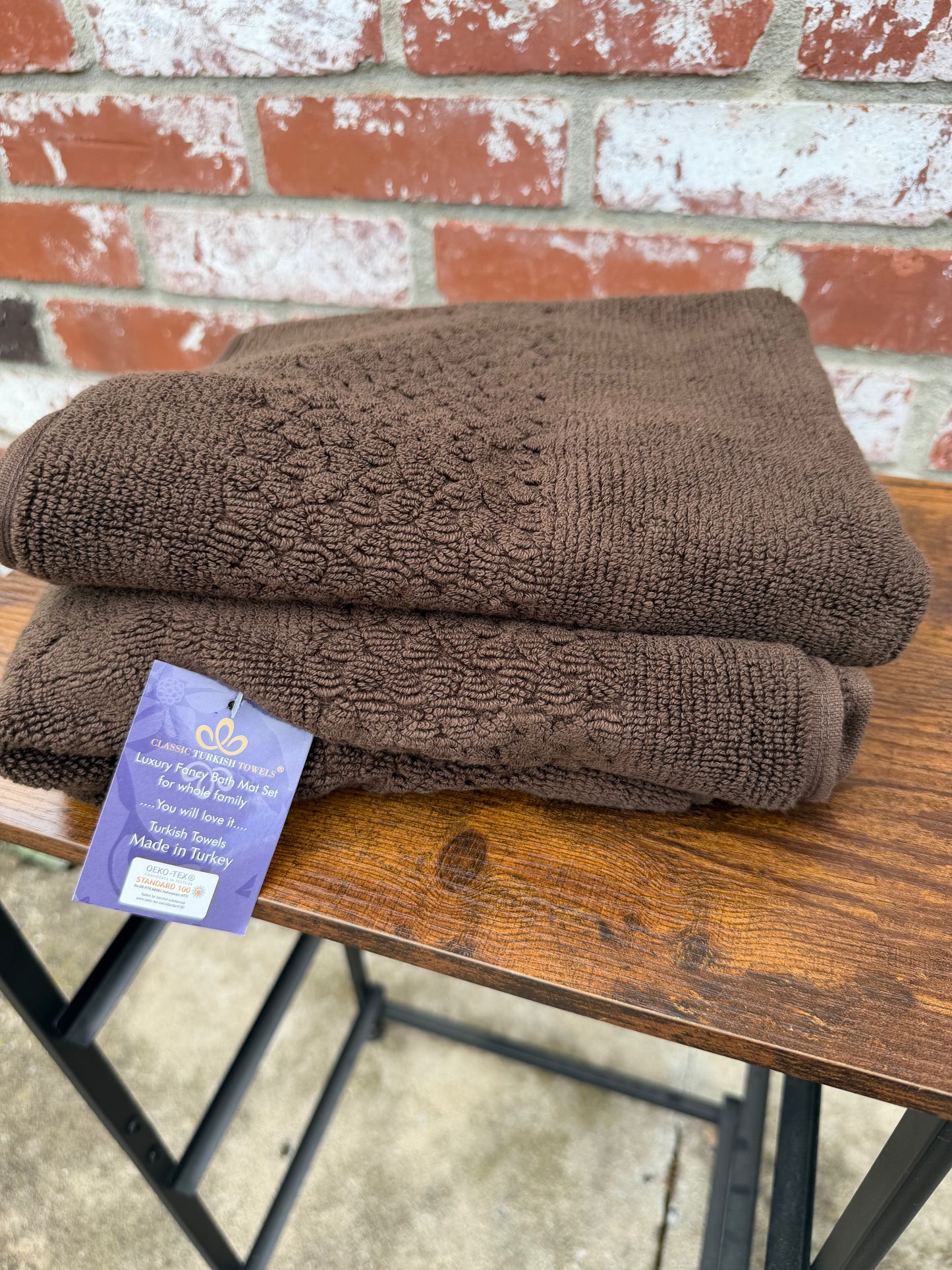 Brown Bath Mat Set of 2
