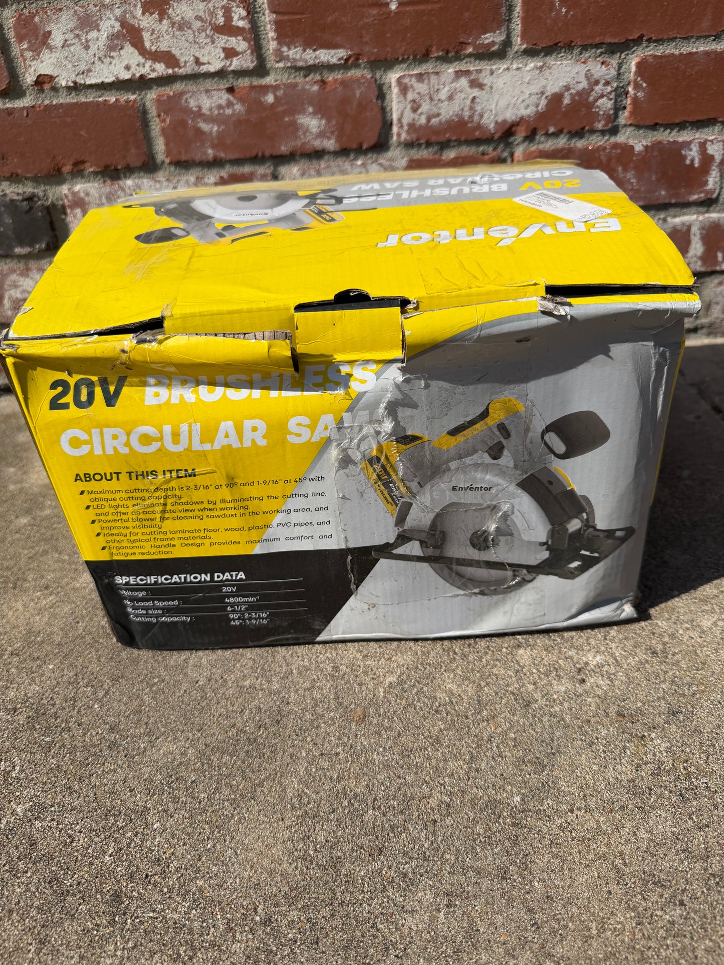 Enventor 20v Brushless Cordless Circular Saw BRAND NEW