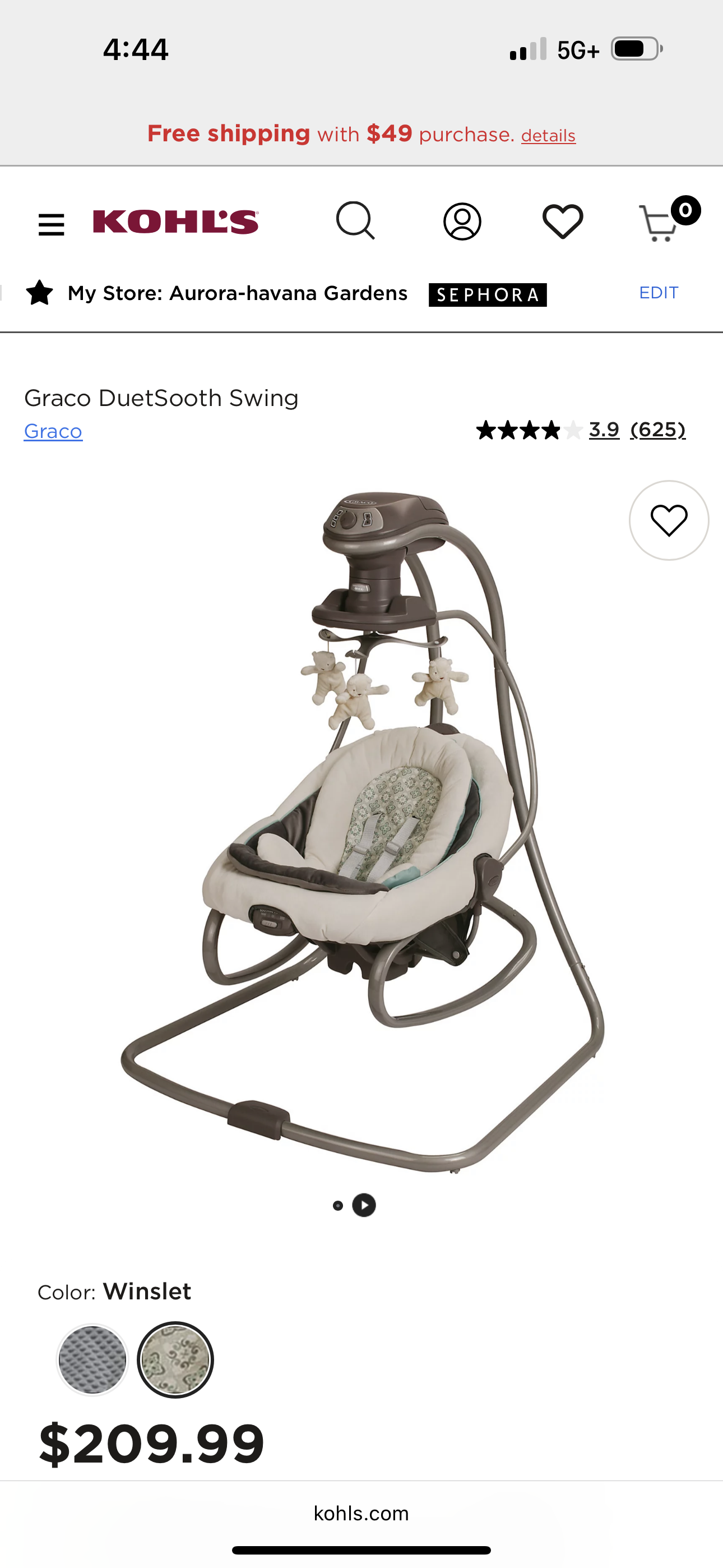 Graco DuetSooth Swing