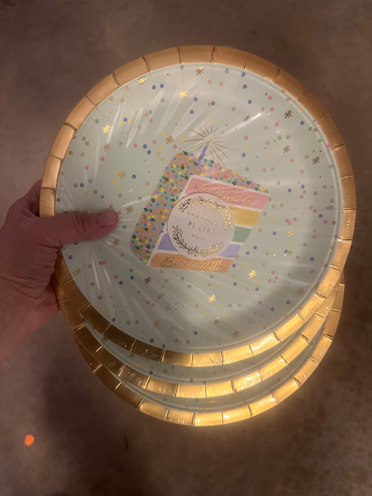 Wishing You a Very Happy Birthday Plates 10 Pack {Lot of 3}