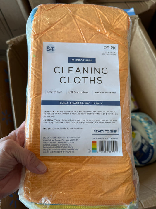 25 Pack Cleaning Cloths