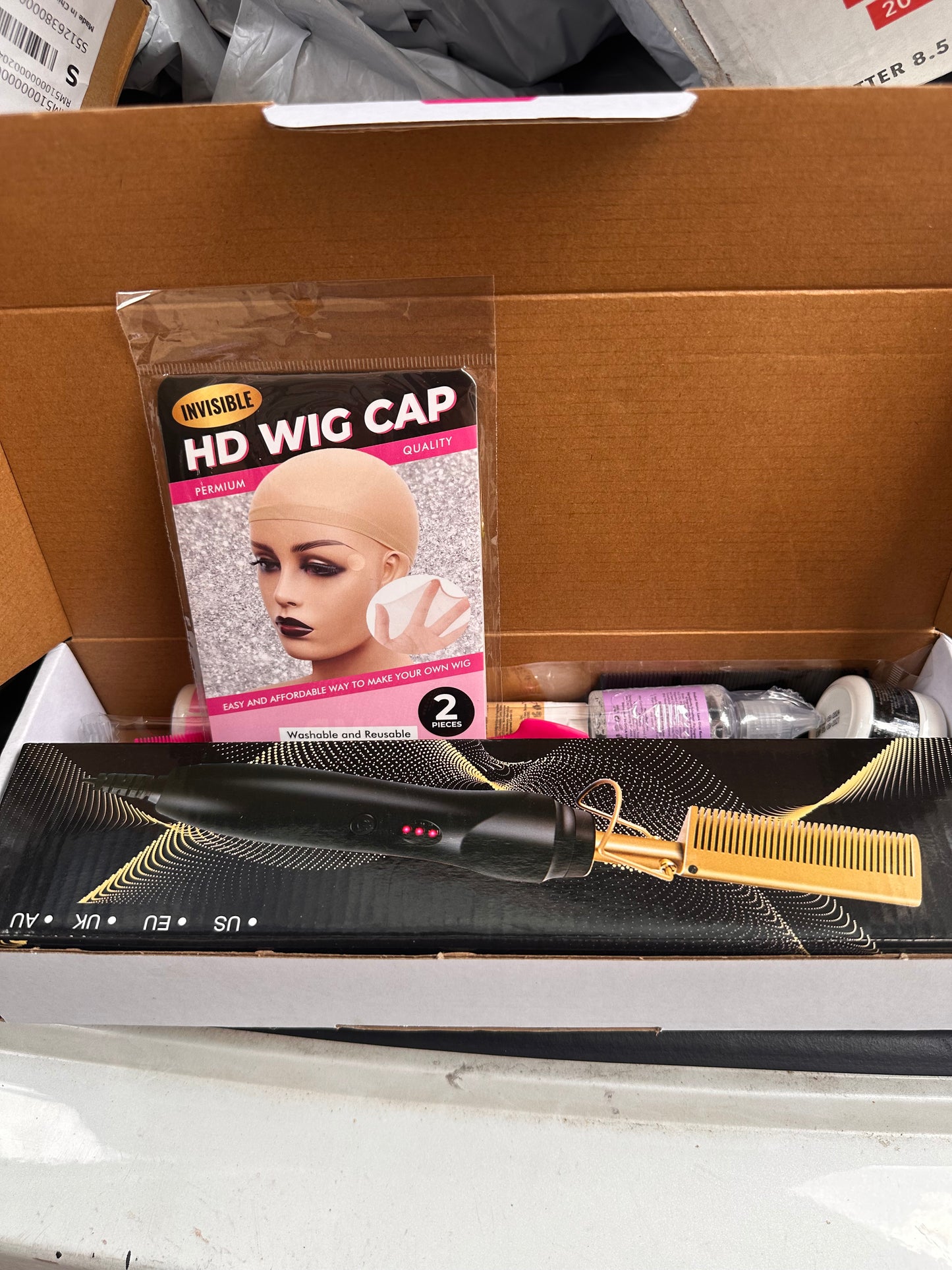Hot Comb Wig Application Kit