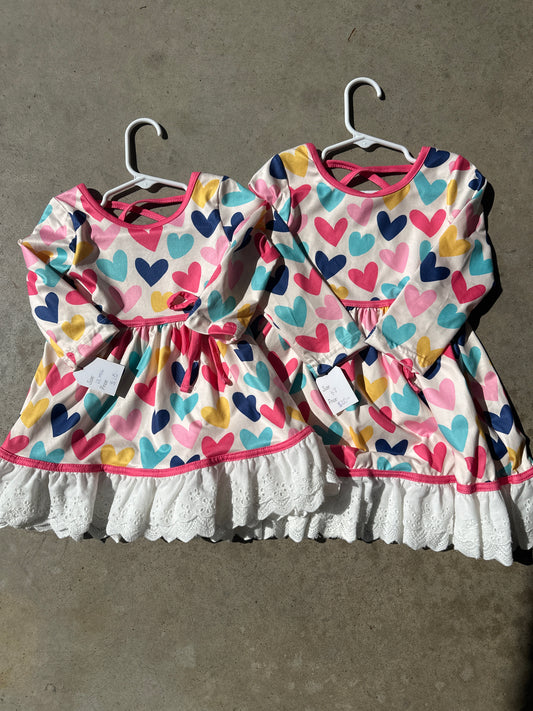 Long Sleeve Heart Dress