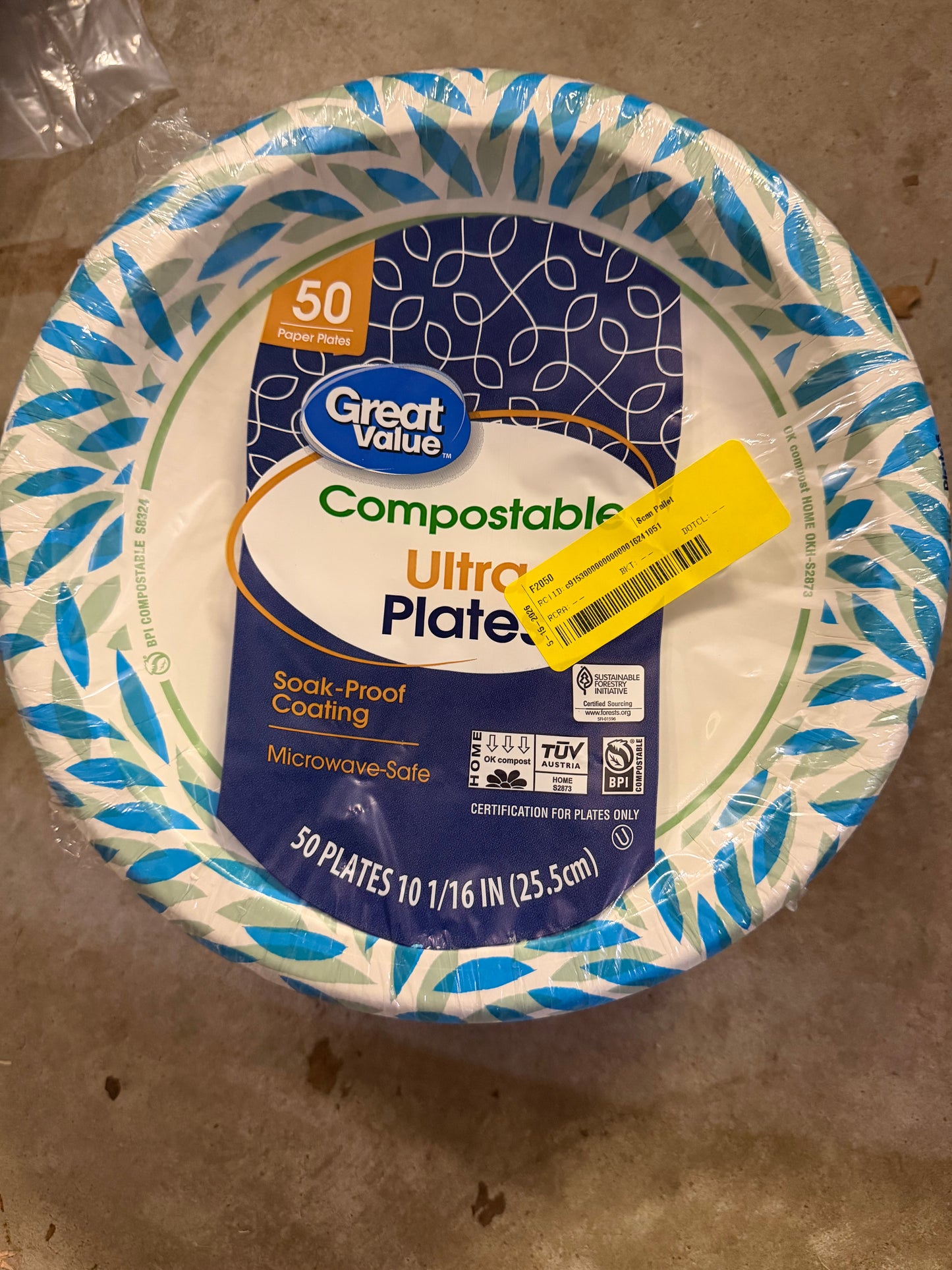 Compostable Paper Plates (2 Packs of 50)