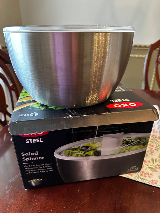 OXO Stainless Steel Salad Spinner MSRP: $64.99