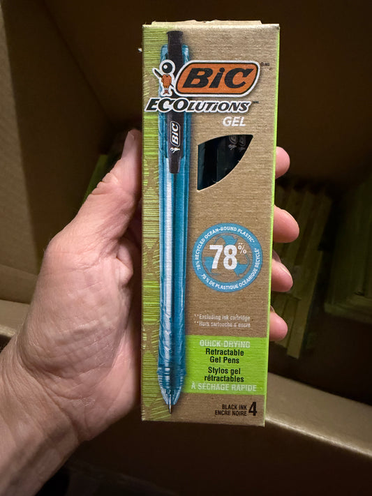 BIC Ecolutions Gel Pens 4 Pack Black Ink