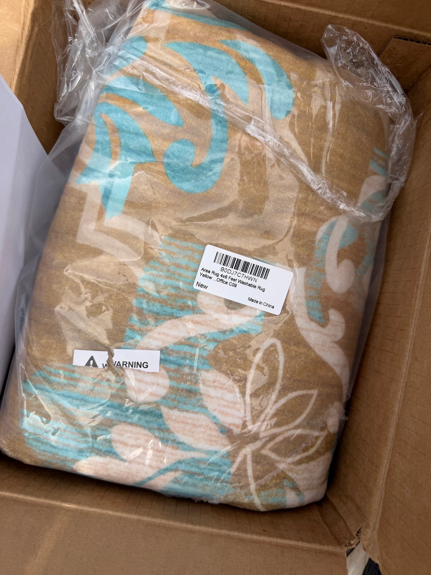 4’x6’ Abstract Area Rug Washable