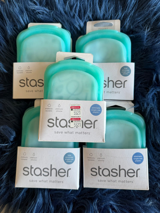 Stasher Bags Pocket Size Lot of 5
