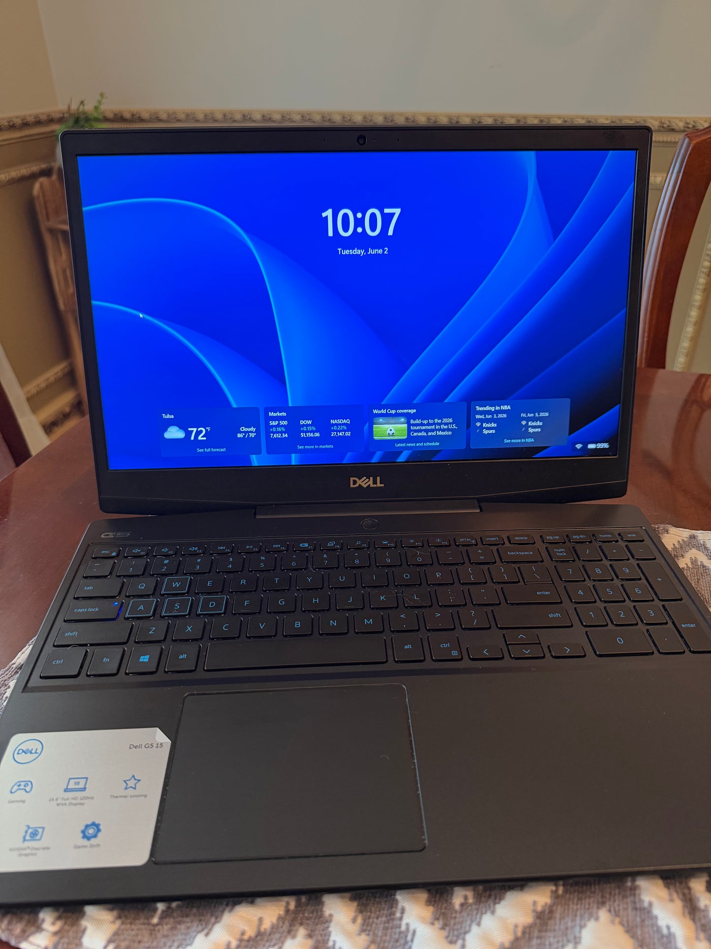 Dell G5 15 FHD 120Hz Gaming Laptop (17-10750H 8GB 256GB GTX
1660 Ti), Windows 10