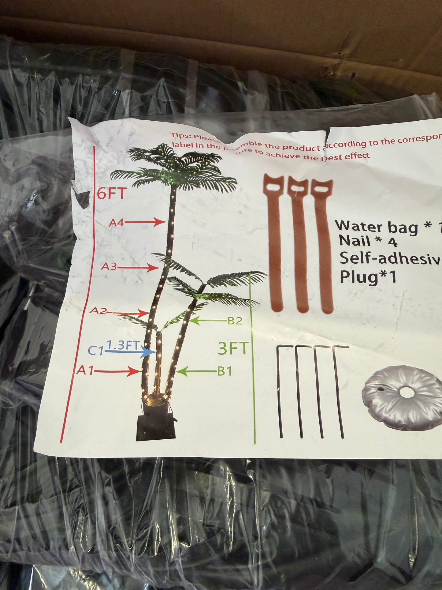 6 Ft. LED Lighted Artificial Palm Tree