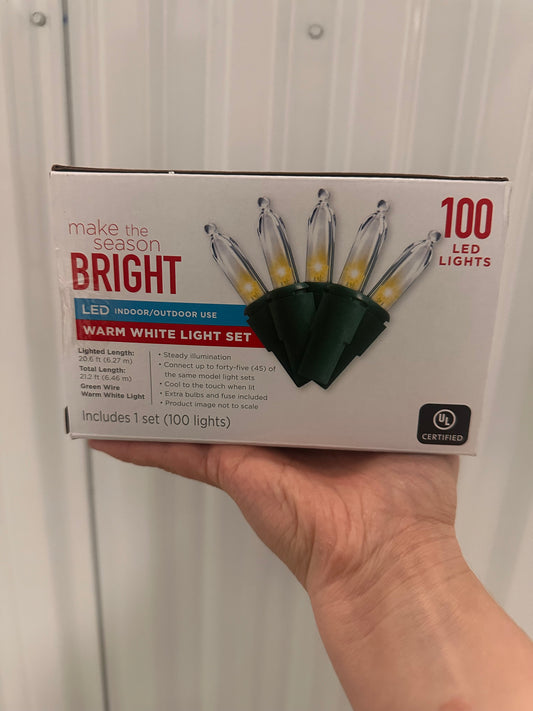 Bright Warm White Lights - 100 lights