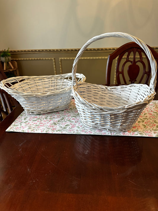 Wooden Wicker Basket Lot
