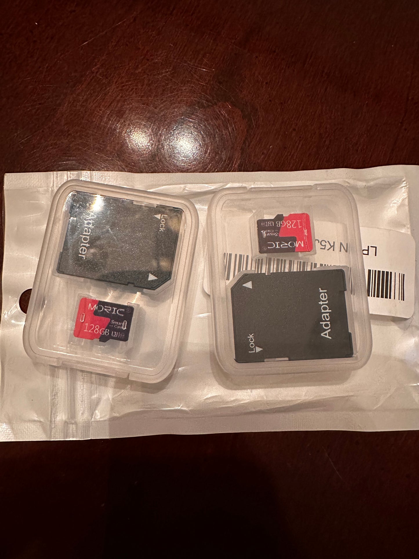 2 Pack 128GB Micro SD Cards w/Adapter Shells