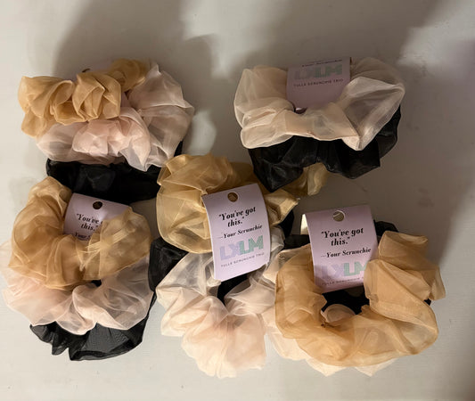 3 Pack Hair Scrunchies Lot of 5