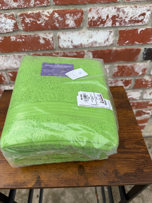 Green Amadeus 6 Piece Hand Towel Set