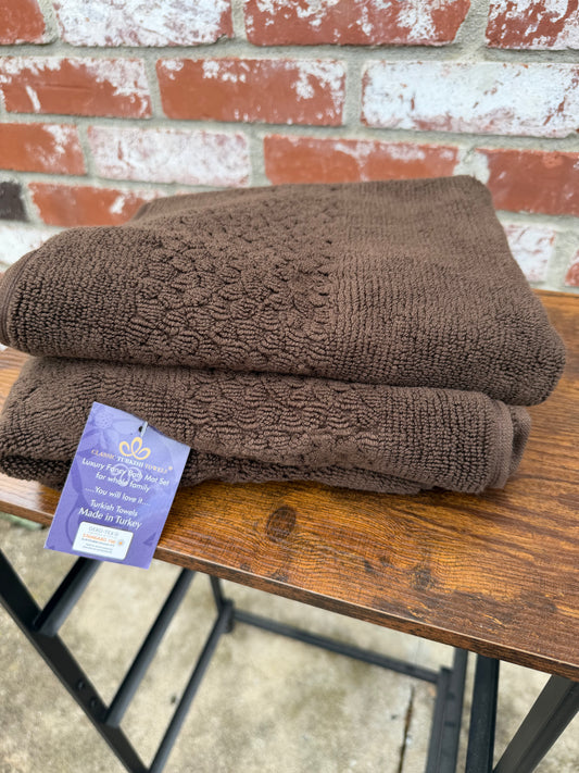 Brown Bath Mat Set of 2
