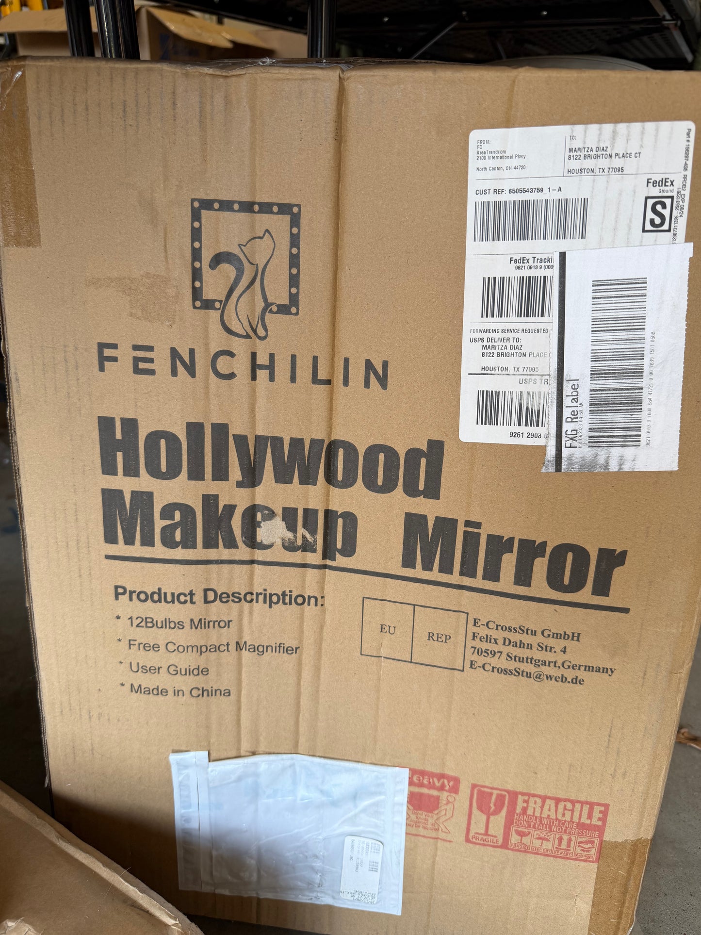 Vanity Mirror with Lights 19"x12", Makeup Mirror with 12 Bulbs