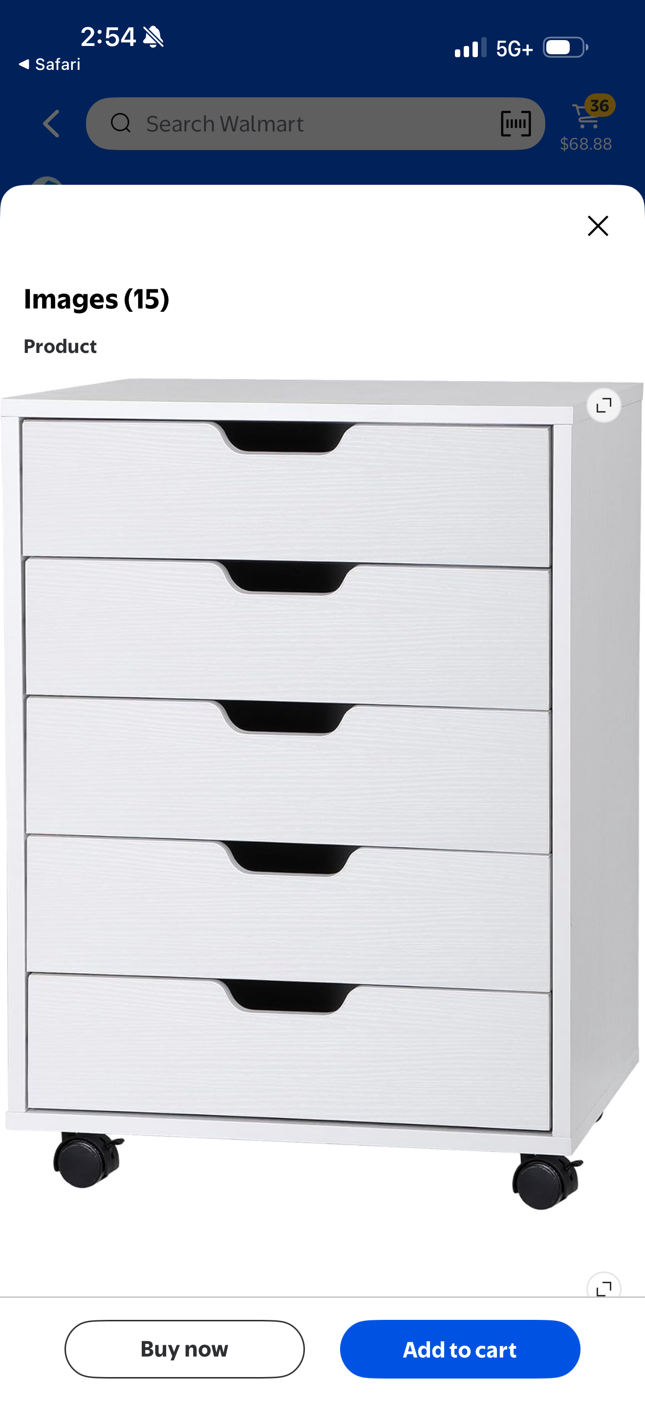 5 Drawer Storage Cabinet with wheels